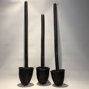 Elegant Black Wicker small baskets